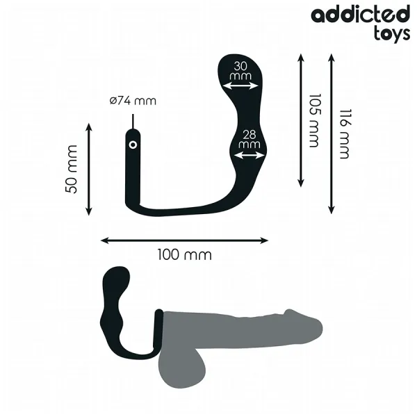 Analplug mit Ring Modell 3 von Addicted Toys | Fesselliebe.de