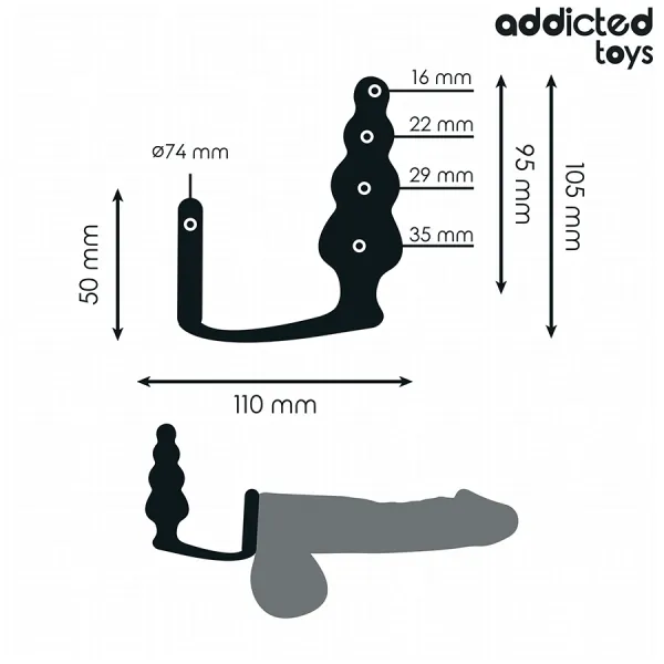 Analplug mit Ring Modell 5 von Addicted Toys | Fesselliebe.de