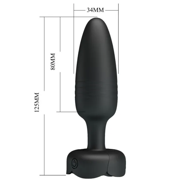 Tarion Anal Plug mit Led Licht Schwarz 12,5 cm von Pretty Love | Fesselliebe.de