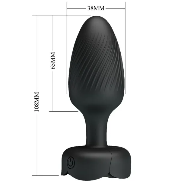 Varian Anal Plug mit Led-Licht Schwarz 10,8 cm von Pretty Love | Fesselliebe.de