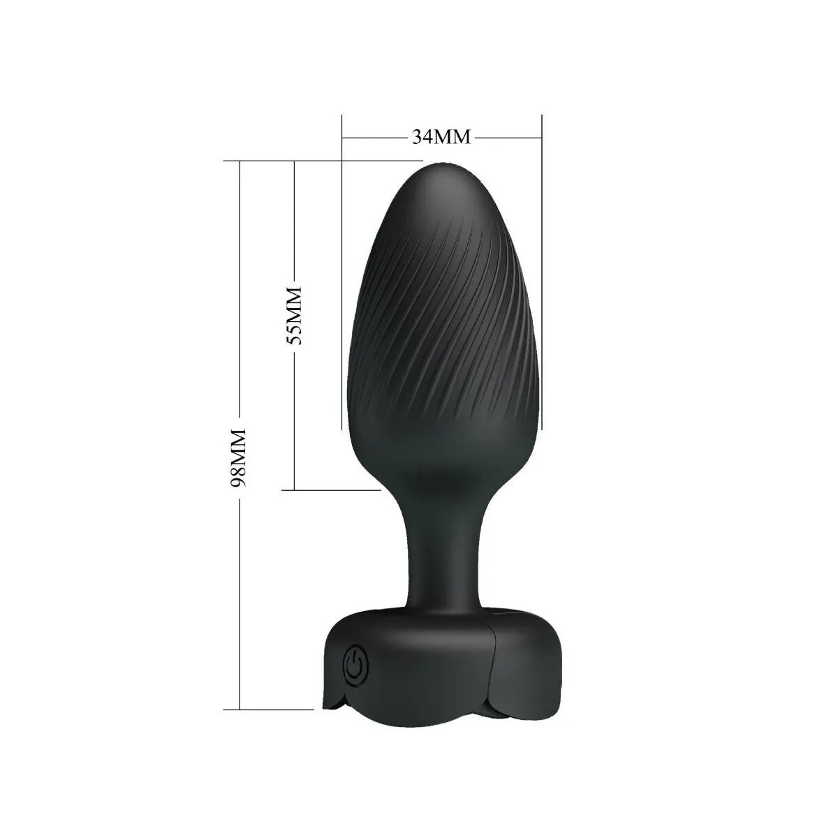 Osborn Anal Plug mit Led Licht Schwarz 9,8 cm von Pretty Love | Fesselliebe.de