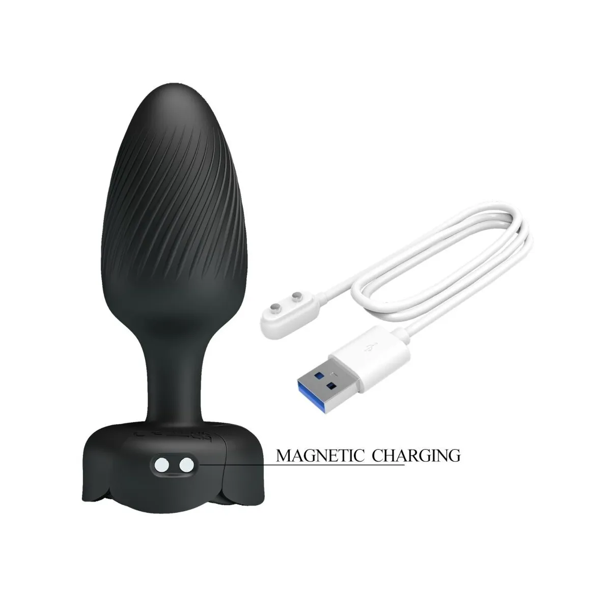 Osborn Anal Plug mit Led Licht Schwarz 9,8 cm von Pretty Love | Fesselliebe.de
