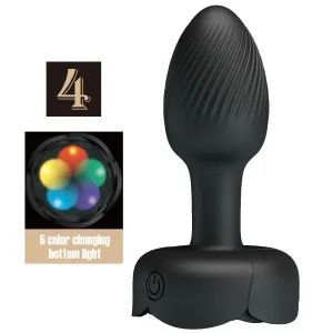 Olman Anal Plug mit Led Licht Schwarz 8,8 cm von Pretty Love | Fesselliebe.de
