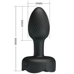 Olman Anal Plug mit Led Licht Schwarz 8,8 cm von Pretty Love