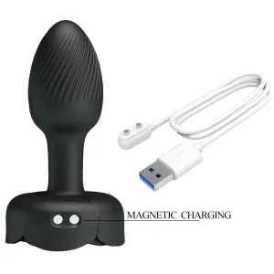 Olman Anal Plug mit Led Licht Schwarz 8,8 cm von Pretty Love