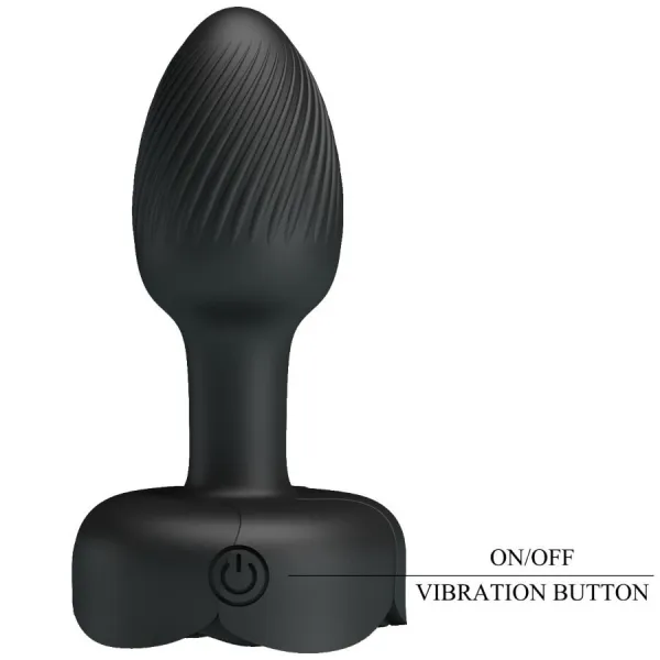 Olman Anal Plug mit Led Licht Schwarz 8,8 cm von Pretty Love | Fesselliebe.de