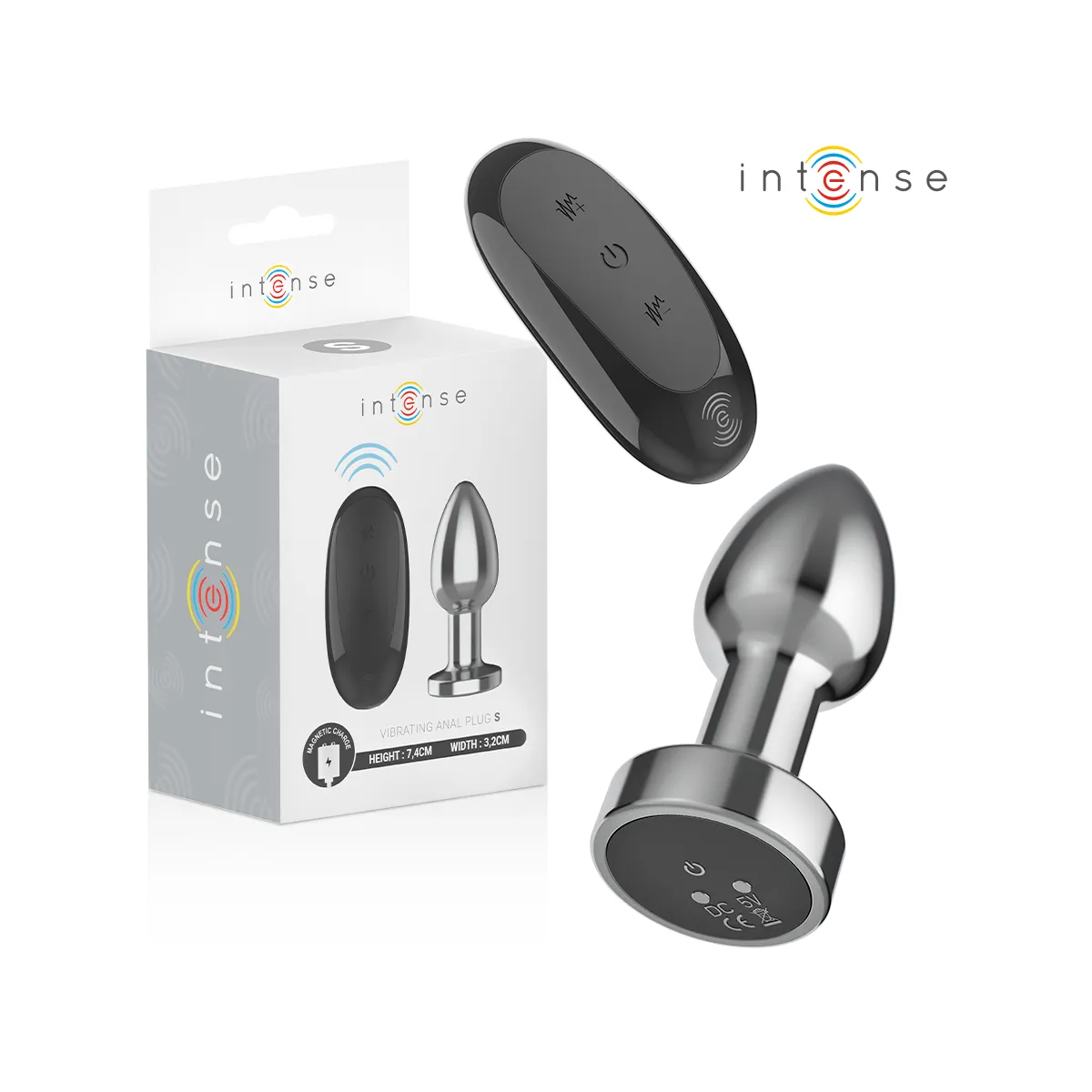 Anal Plug 10 Vibrationen Metall mit Fernbedienung S von Intense Anal Toys | Fesselliebe.de