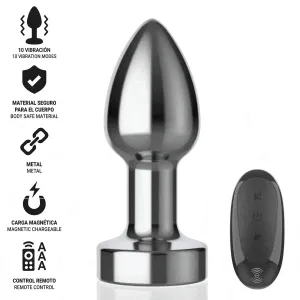 Anal Plug 10 Vibrationen Metall mit Fernbedienung S von Intense Anal Toys