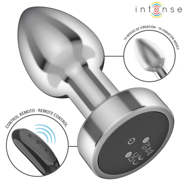Anal Plug 10 Vibrationen Metall mit Fernbedienung S von Intense Anal Toys | Fesselliebe.de
