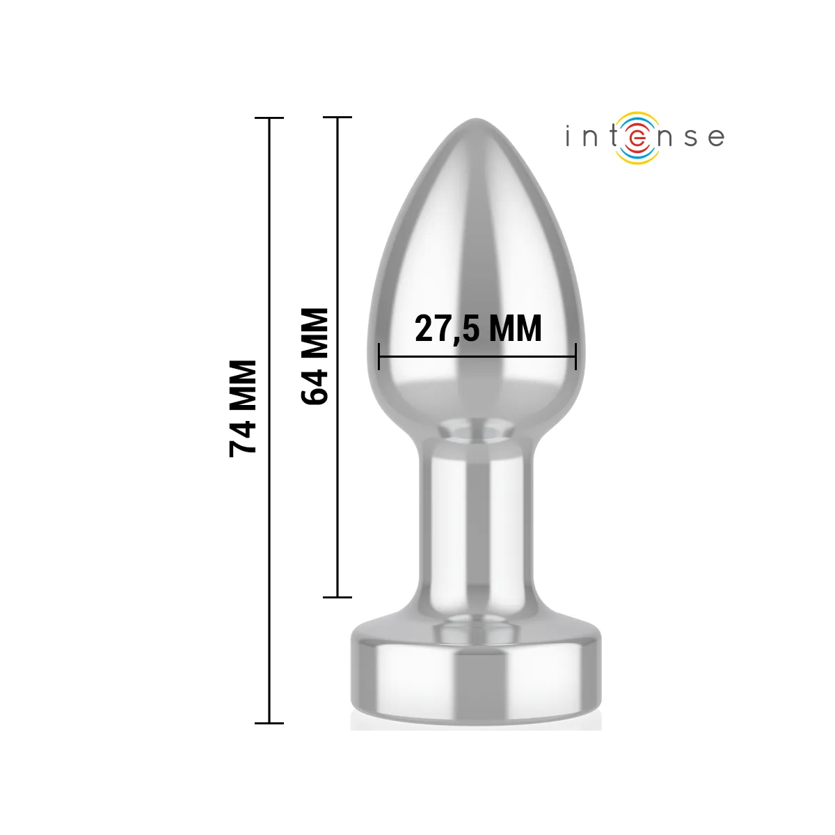 Anal Plug 10 Vibrationen Metall mit Fernbedienung S von Intense Anal Toys | Fesselliebe.de