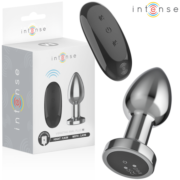 Anal Plug 10 Vibrationen Metall mit Fernbedienung M von Intense Anal Toys | Fesselliebe.de