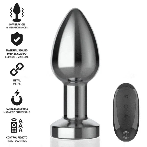 Anal Plug 10 Vibrationen Metall mit Fernbedienung M von Intense Anal Toys | Fesselliebe.de
