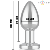 Anal Plug 10 Vibrationen Metall mit Fernbedienung L von Intense Anal Toys | Fesselliebe.de