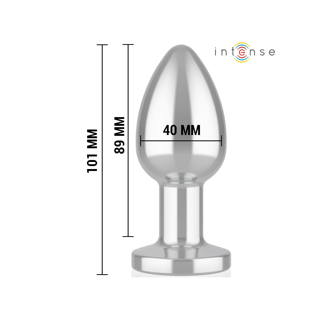 Anal Plug 10 Vibrationen Metall mit Fernbedienung L von Intense Anal Toys | Fesselliebe.de