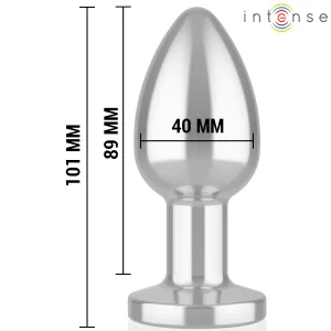 Anal Plug 10 Vibrationen Metall mit Fernbedienung L von Intense Anal Toys