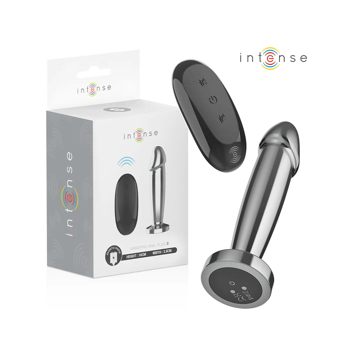 Anal Plug 10 Vibrationen Metalldildo mit Fernbedienung S von Intense Anal Toys | Fesselliebe.de