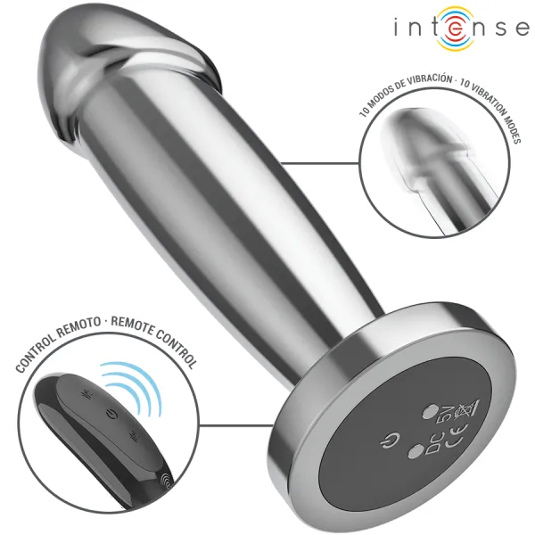 Anal Plug 10 Vibrationen Metalldildo mit Fernbedienung S von Intense Anal Toys | Fesselliebe.de