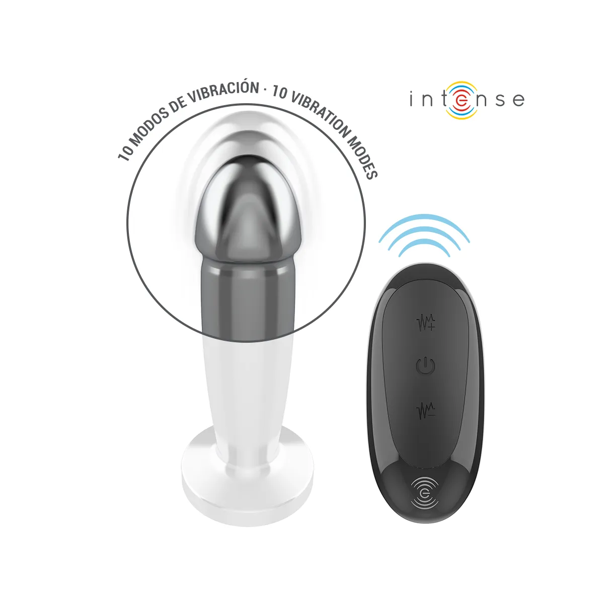 Anal Plug 10 Vibrationen Metalldildo mit Fernbedienung S von Intense Anal Toys | Fesselliebe.de