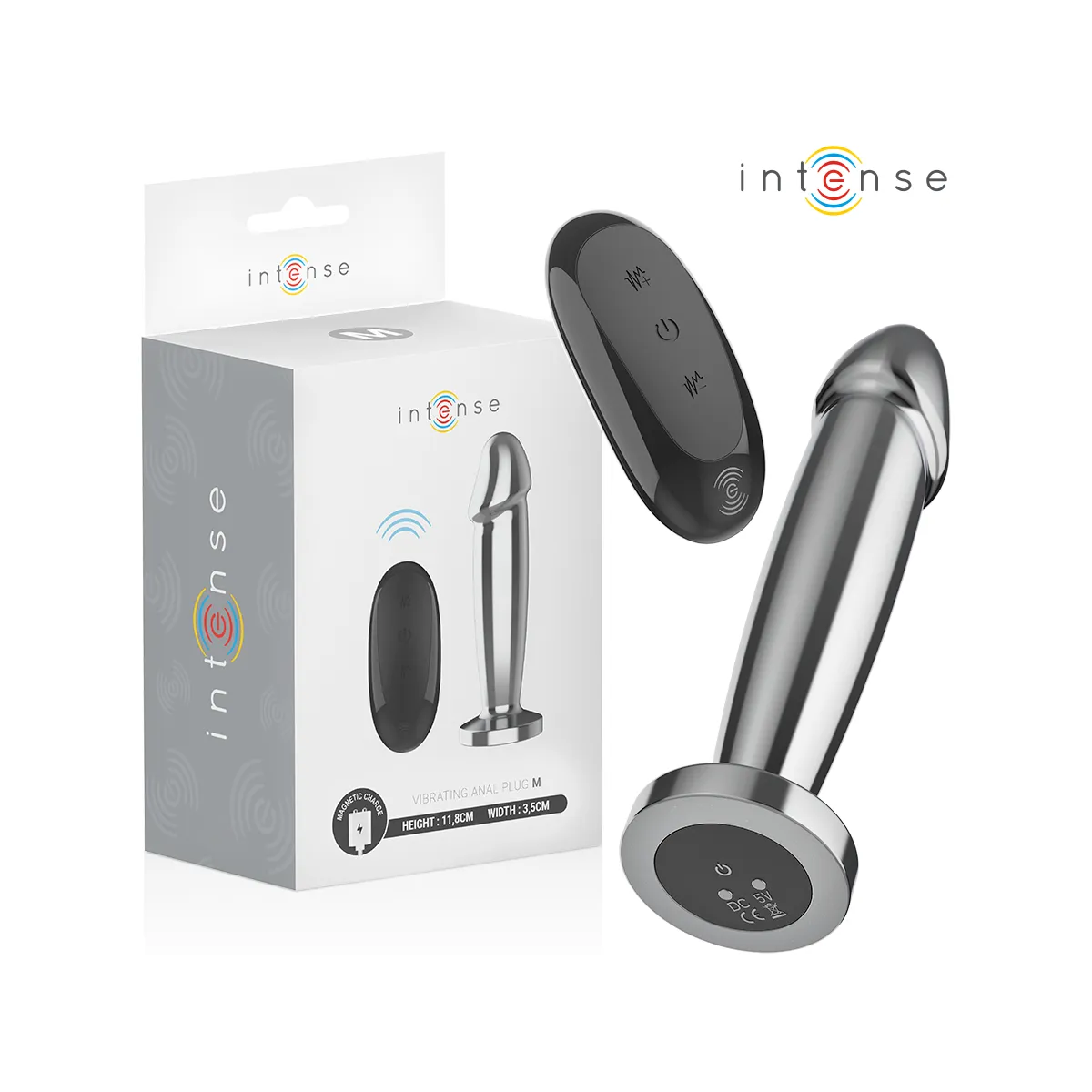 Anal Plug 10 Vibrationen Metalldildo mit Fernbedienung M von Intense Anal Toys | Fesselliebe.de