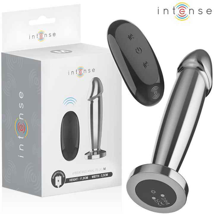 Anal Plug 10 Vibrationen Metalldildo mit Fernbedienung M von Intense Anal Toys | Fesselliebe.de
