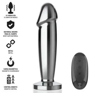Anal Plug 10 Vibrationen Metalldildo mit Fernbedienung M von Intense Anal Toys