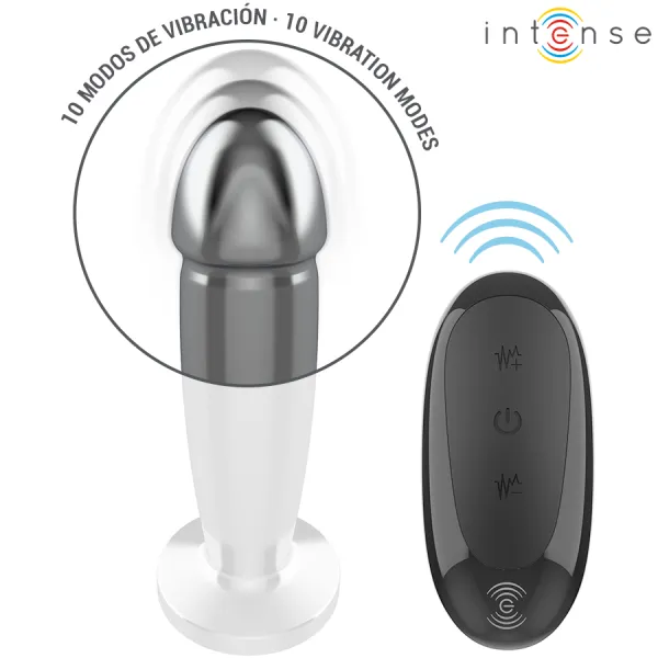 Anal Plug 10 Vibrationen Metalldildo mit Fernbedienung M von Intense Anal Toys | Fesselliebe.de