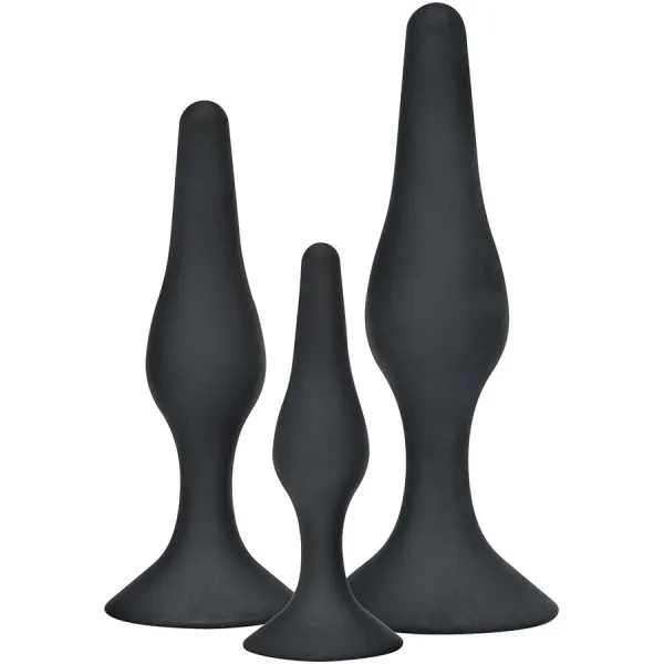 Anal Play Curvy Companions Anal Plug 3 Stück Schwarz von Toyjoy | Fesselliebe.de
