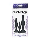 Anal Play Curvy Companions Anal Plug 3 Stück Schwarz von Toyjoy | Fesselliebe.de