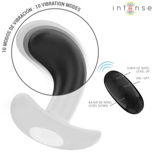 Chandler Anal Plug 10 Vibrationen Schwarz mit Fernbedienung von Intense Anal Toys
