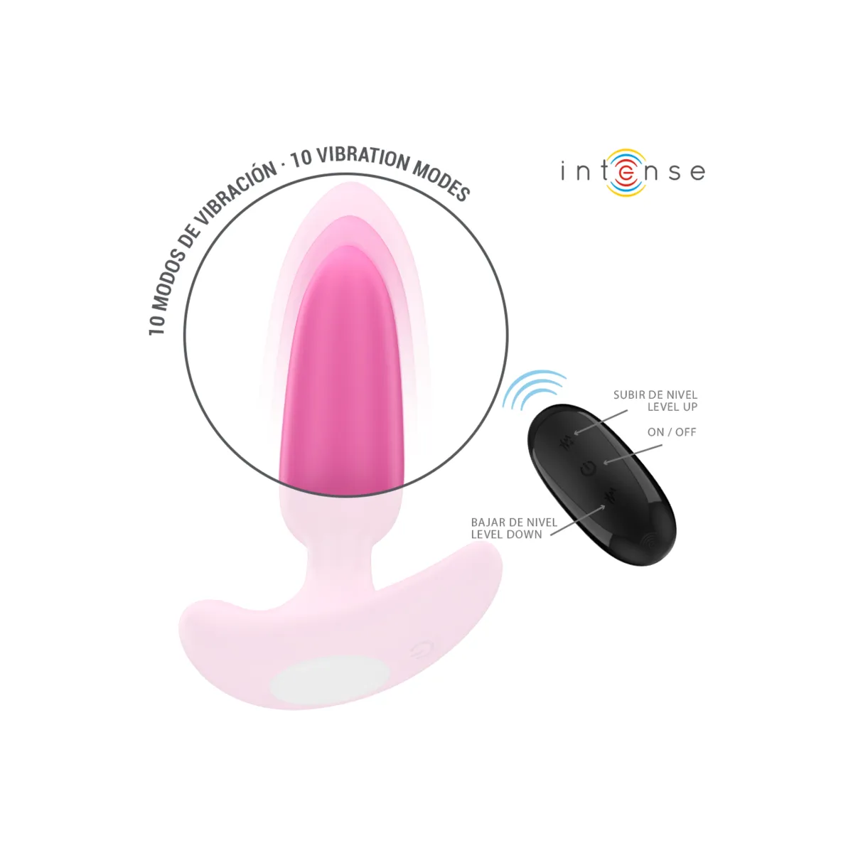Ross Anal Plug 10 Vibrationen Rosa mit Fernbedienung von Intense Anal Toys | Fesselliebe.de