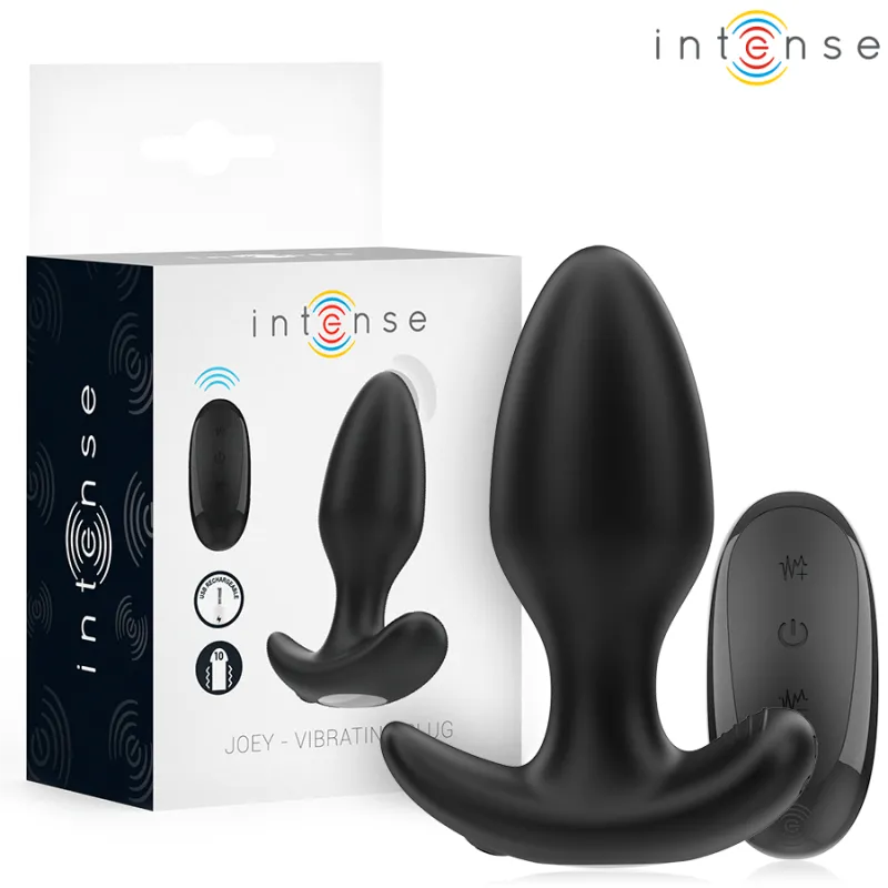 Joey Anal Plug 10 Vibrationen Schwarz mit Fernbedienung von Intense Anal Toys | Fesselliebe.de