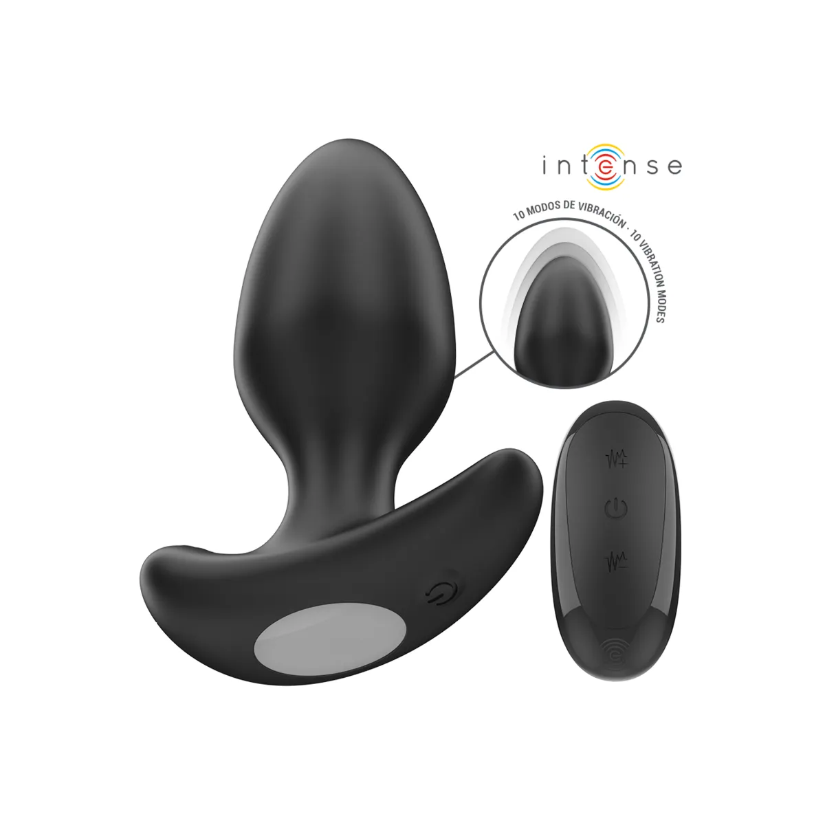 Joey Anal Plug 10 Vibrationen Schwarz mit Fernbedienung von Intense Anal Toys | Fesselliebe.de