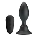 Analstecker mit Vibration, Schwarze mit Fernbedienung von Mr Play