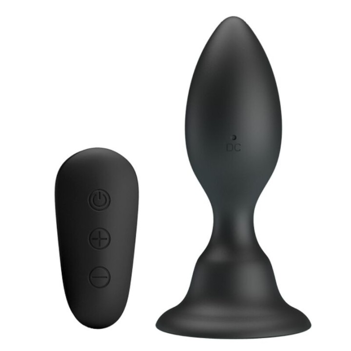 Analstecker mit Vibration, Schwarze mit Fernbedienung von Mr Play | Fesselliebe.de