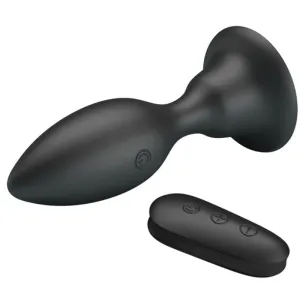 Analstecker mit Vibration, Schwarze mit Fernbedienung von Mr Play