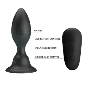 Analstecker mit Vibration, Schwarze mit Fernbedienung von Mr Play