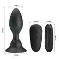 Analstecker mit Vibration, Schwarze mit Fernbedienung von Mr Play