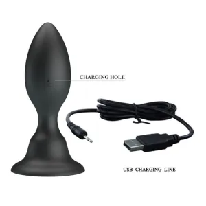 Analstecker mit Vibration, Schwarze mit Fernbedienung von Mr Play