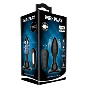 Analstecker mit Vibration, Schwarze mit Fernbedienung von Mr Play