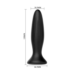 Wiederaufladbarer Schwarzer Vibrator Analsplug von Mr Play
