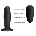 Analstecker mit Vibration, Schwarze mit Fernbedienung von Mr Play