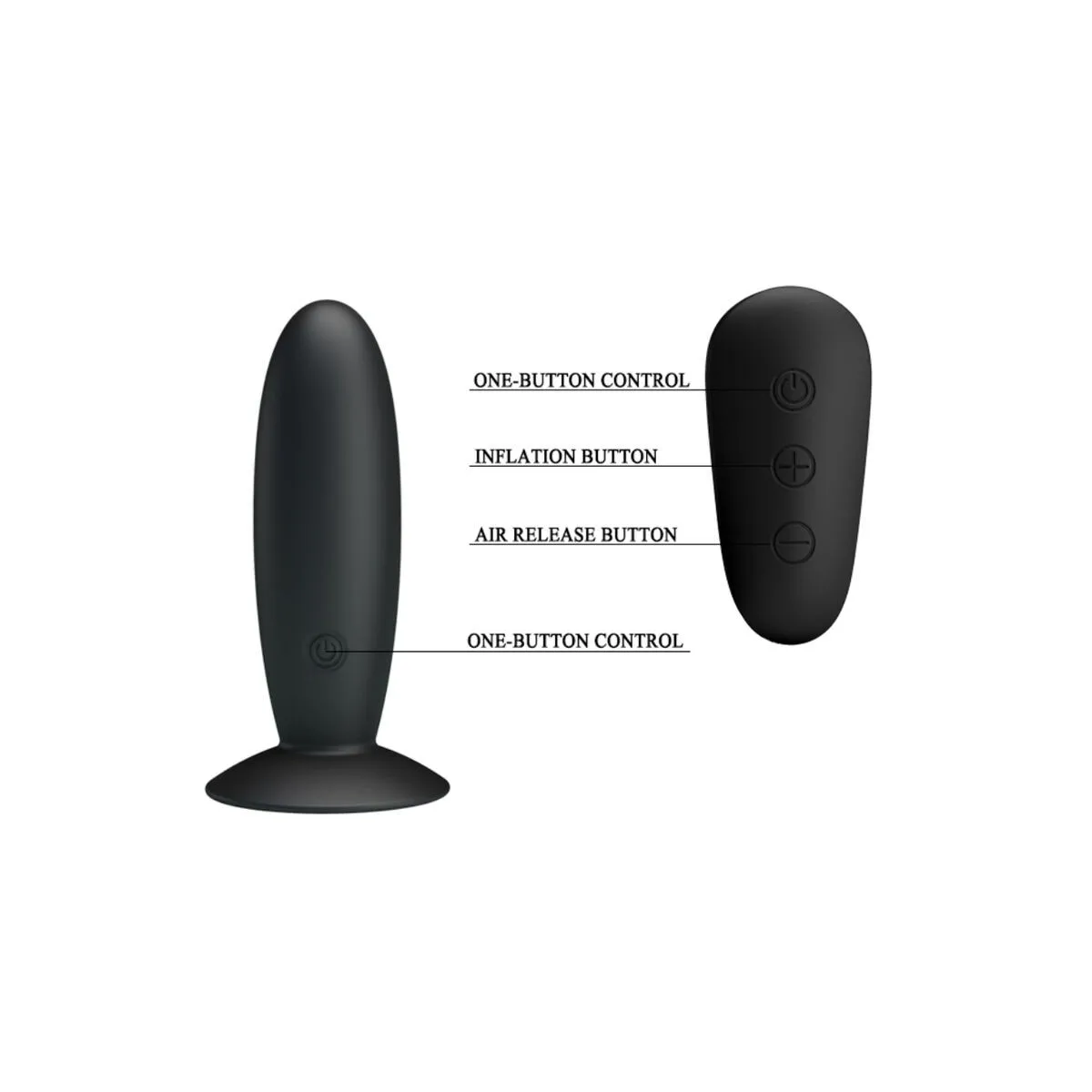 Analstecker mit Vibration, Schwarze mit Fernbedienung von Mr Play | Fesselliebe.de