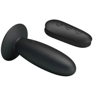 Analstecker mit Vibration, Schwarze mit Fernbedienung von Mr Play