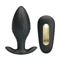 Regina Anal Plug wiederaufladbarer Vibrator Schwarz von Pretty Love Bottom