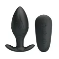 Regina Anal Plug wiederaufladbarer Vibrator Schwarz von Pretty Love Bottom