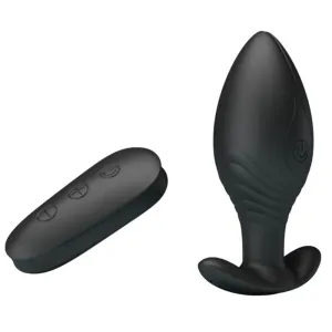 Regina Anal Plug wiederaufladbarer Vibrator Schwarz von Pretty Love Bottom