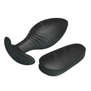 Regina Anal Plug wiederaufladbarer Vibrator Schwarz von Pretty Love Bottom