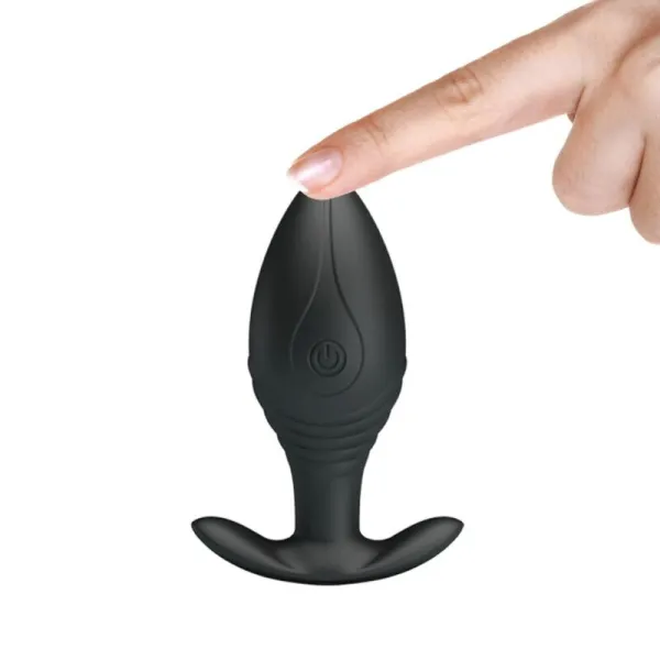Regina Anal Plug wiederaufladbarer Vibrator Schwarz von Pretty Love Bottom | Fesselliebe.de
