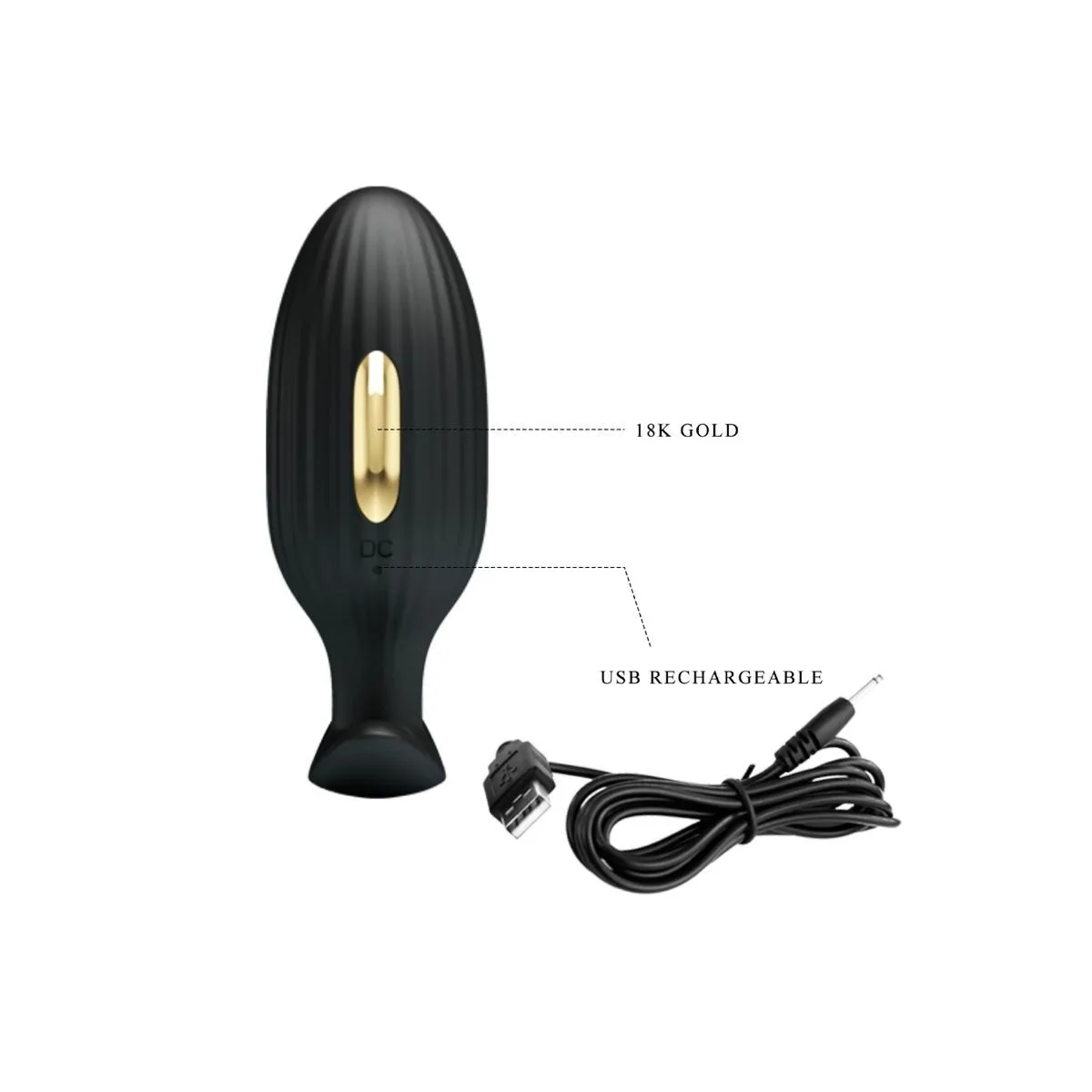 Jefferson App-Gesteuerter Analplug Schwarz von Pretty Love Bottom | Fesselliebe.de