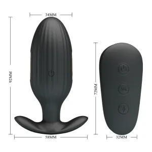 Kelly Plug Anal wiederaufladbarer Vibrator Schwarz von Pretty Love Bottom